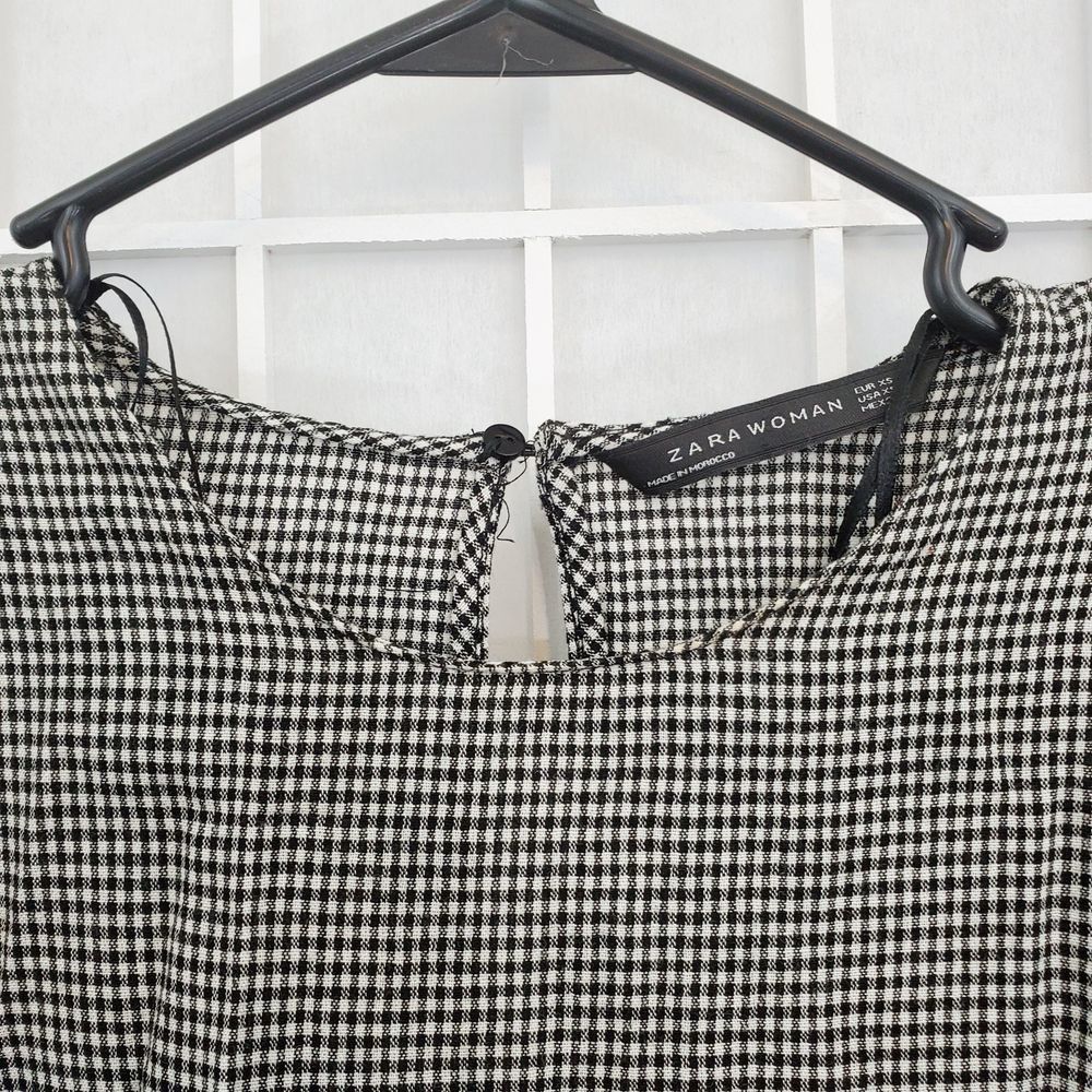 ZARA Woman Gingham Blouse Size XS (extra small) - Picture 5 of 7